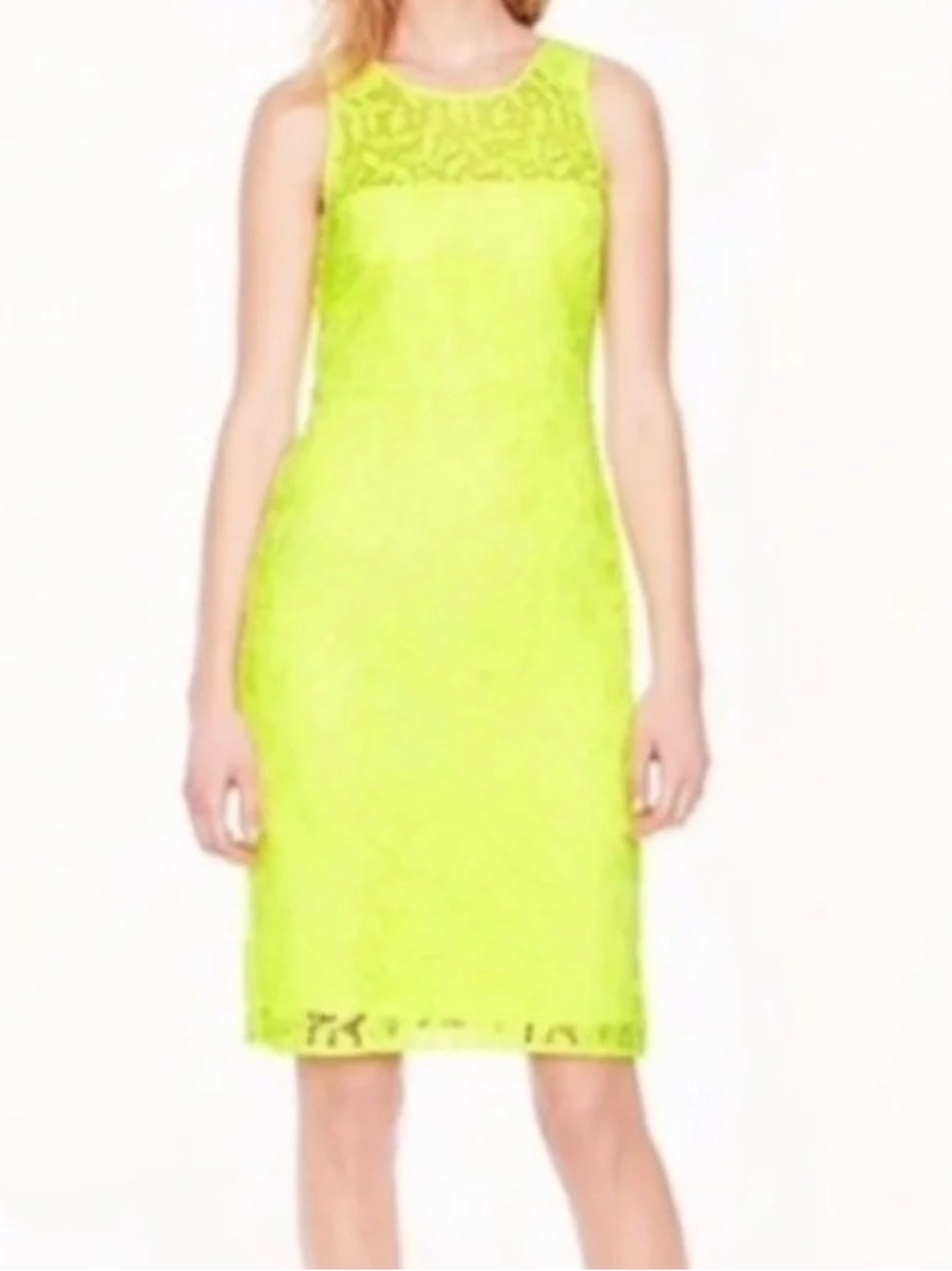 Neon Yellow Lace Sleeveless Top